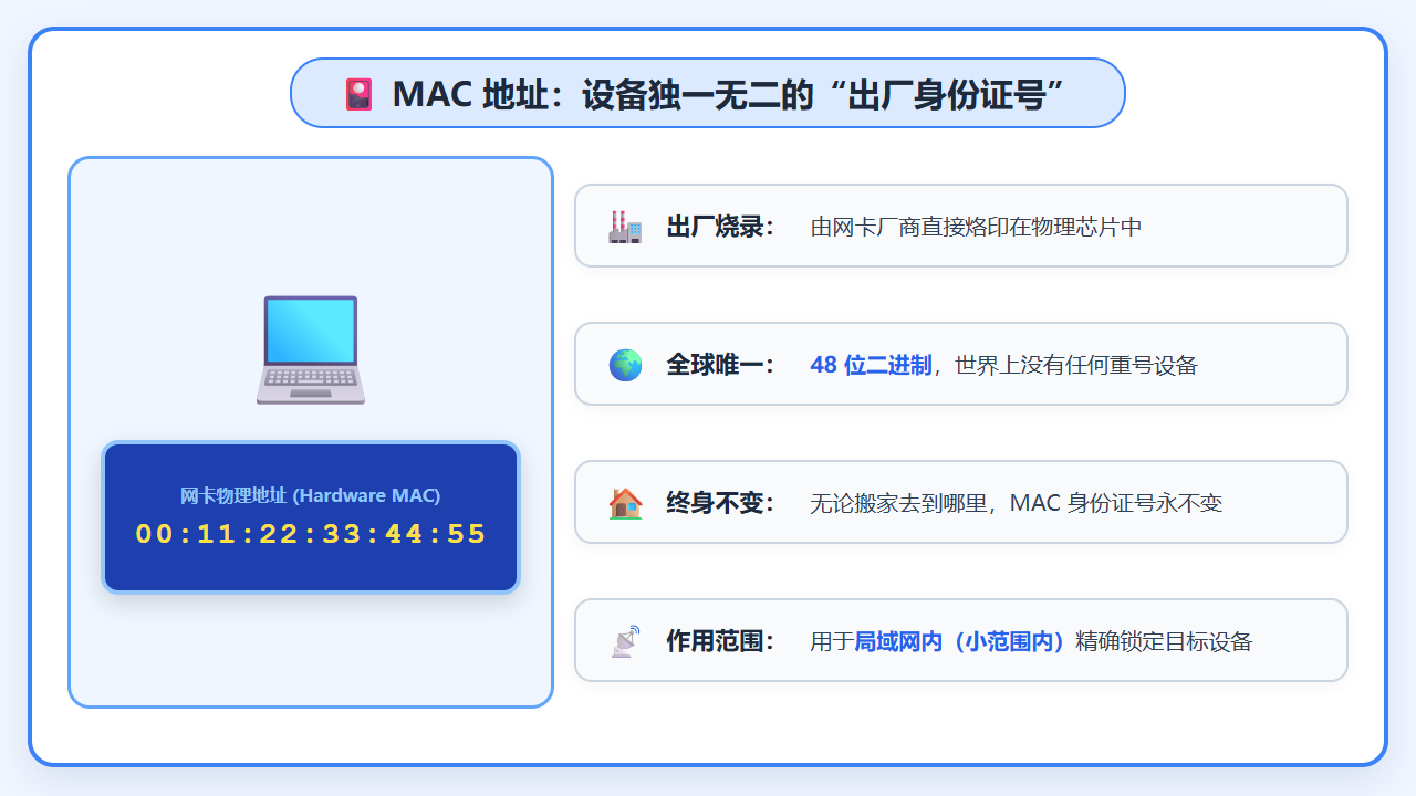 MAC 地址示意图