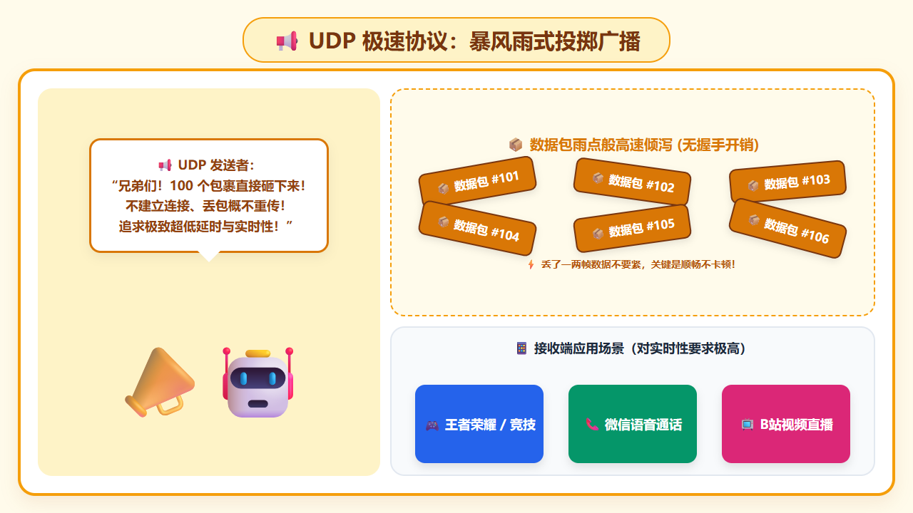 UDP 极速协议：暴风雨式投掷广播
